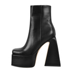 Load image into Gallery viewer, Chunky Ankle Boots Thick High Heels Platform Shoes
