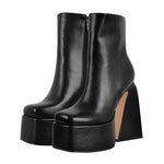 Load image into Gallery viewer, Chunky Ankle Boots Thick High Heels Platform Shoes
