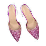 Load image into Gallery viewer, Pointed Toe Sequined Slingback Stiletto Pumps
