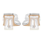 Load image into Gallery viewer, Rhinestone Strap Clear Block Sandals Mules
