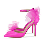 Load image into Gallery viewer, Pointed Toe High Heel Bow Stilettos
