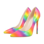 Load image into Gallery viewer, Multicolor Snake Pattern Pointed Toe Stilettos Pumps
