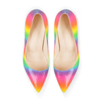 Load image into Gallery viewer, Multicolor Snake Pattern Pointed Toe Stilettos Pumps
