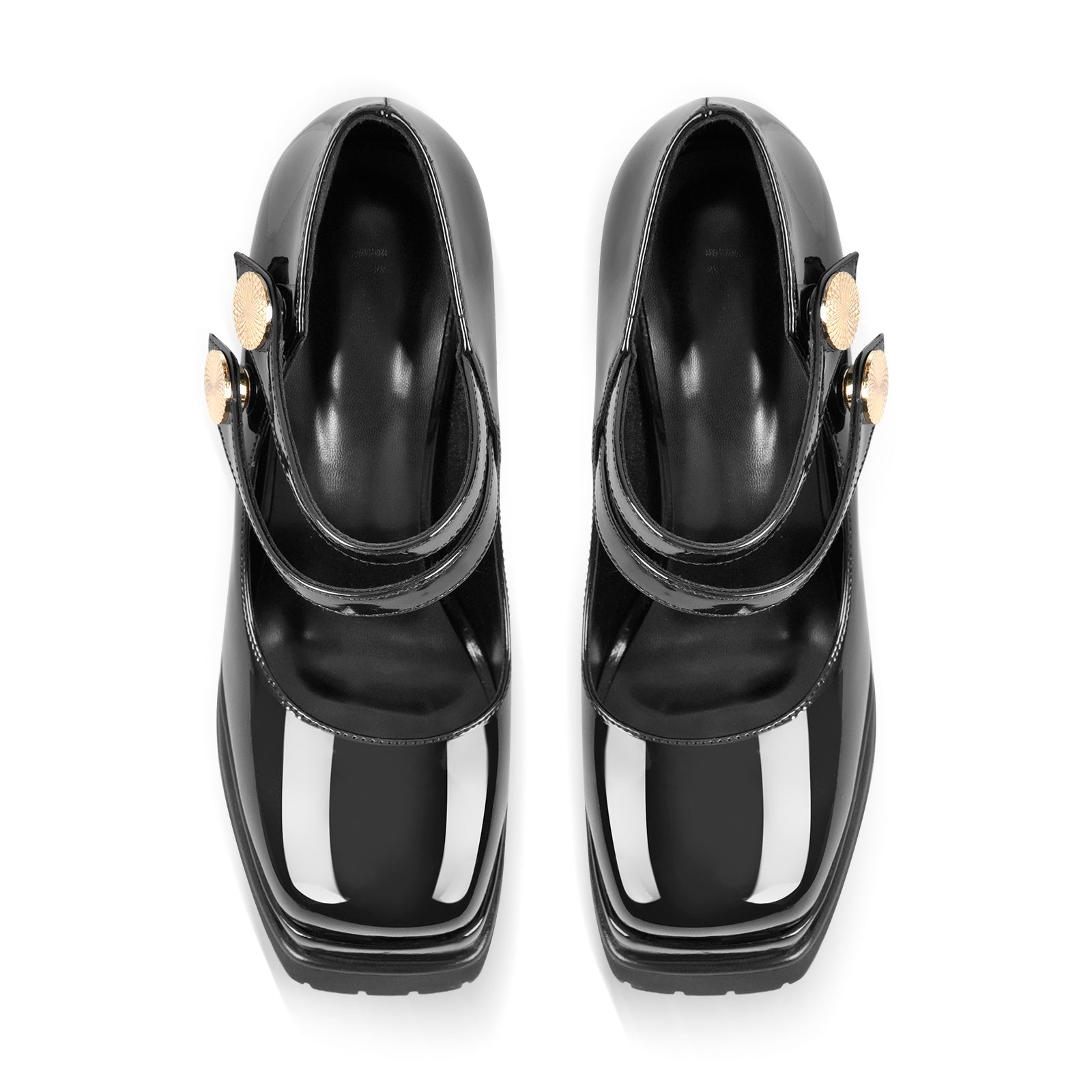Square Toe Platform Chunky Mary Jane Pumps