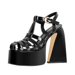 Load image into Gallery viewer, Platform Chunky High Heels Buckle Sandals
