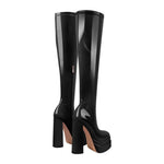 Load image into Gallery viewer, Patent Leather Platform Over The Knee Boots
