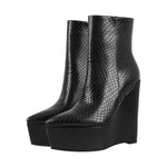 Load image into Gallery viewer, Platform Wedge High Heel Ankle Boots
