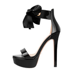 Load image into Gallery viewer, Single Band Ankle Strap Platform Stiletto Sandals
