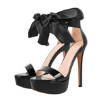 Load image into Gallery viewer, Single Band Ankle Strap Platform Stiletto Sandals
