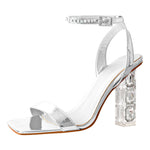 Load image into Gallery viewer, &quot;Sissy Alexandria&quot;  Rhinestone High Heel Sandals for Crossdressing
