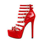 Load image into Gallery viewer, Buckle Straps Platform Stiletto Sandals
