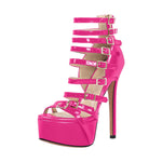 Load image into Gallery viewer, Buckle Straps Platform Stiletto Sandals
