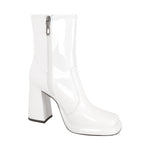 Load image into Gallery viewer, Square Toe Zipper Chunky Heel Platform Ankle Boots
