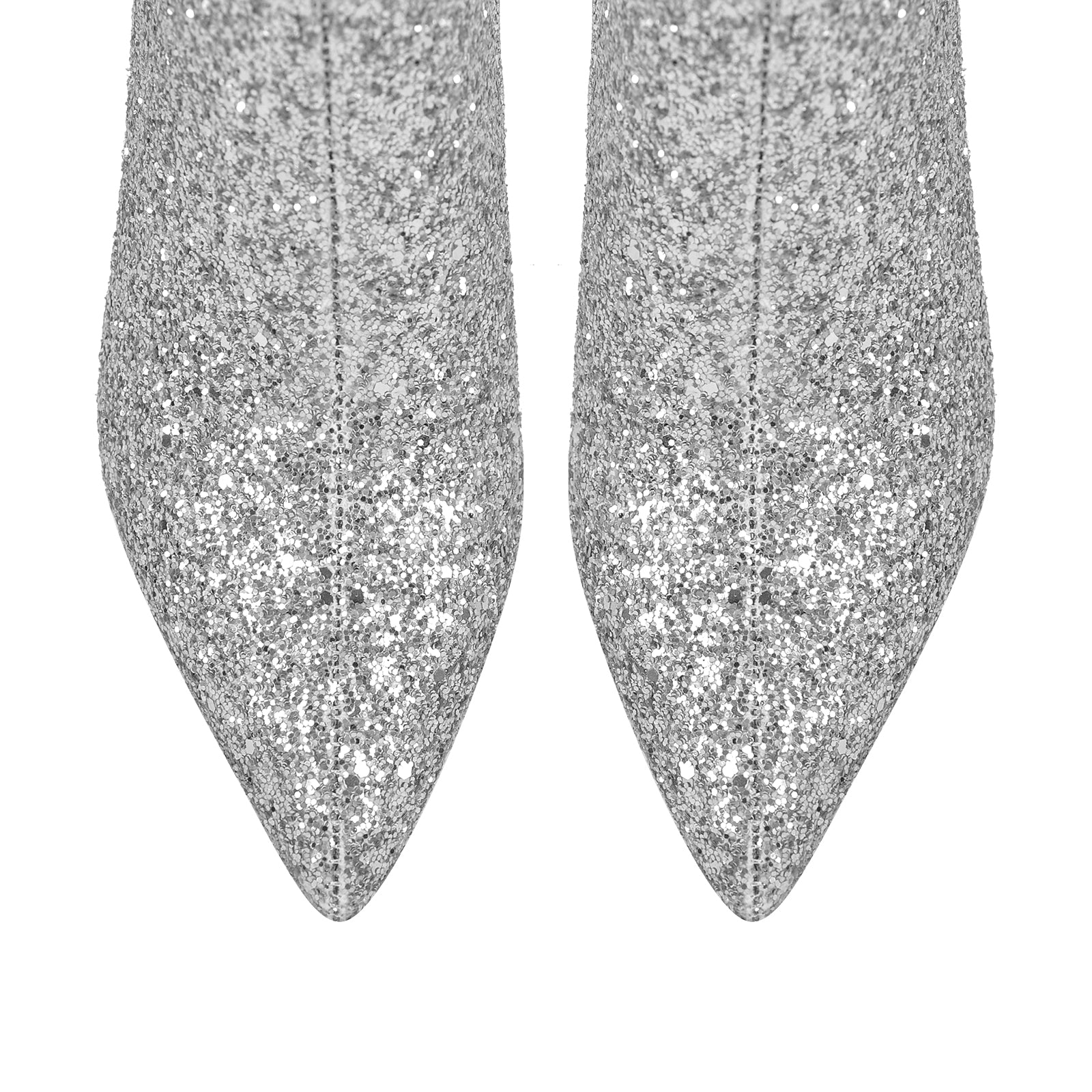 Pointed Toe Glitter Ankle Boots