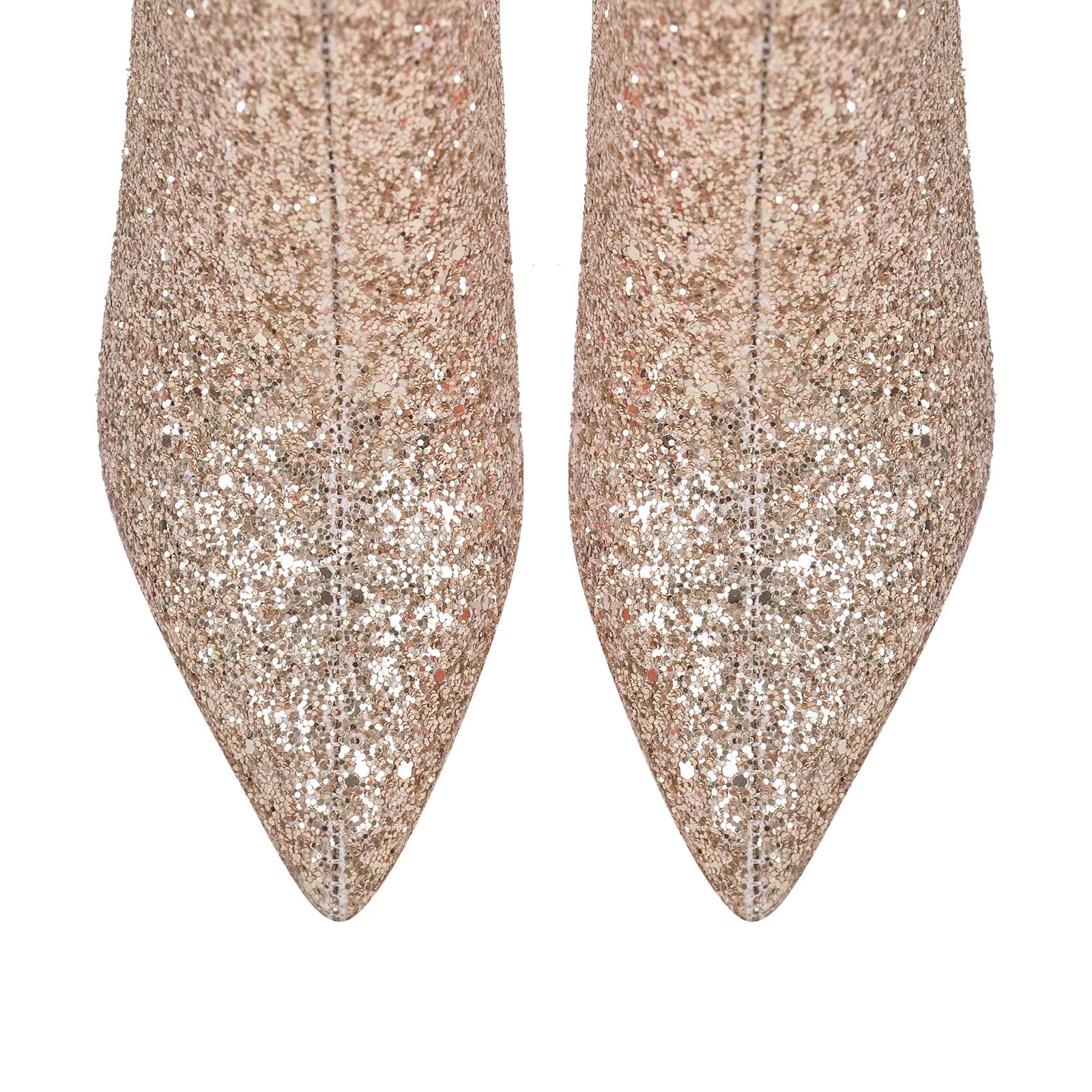 Pointed Toe Glitter Ankle Boots