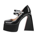 Load image into Gallery viewer, Square Toe Chunky Heel Platform Mary Jane Pumps Sandals
