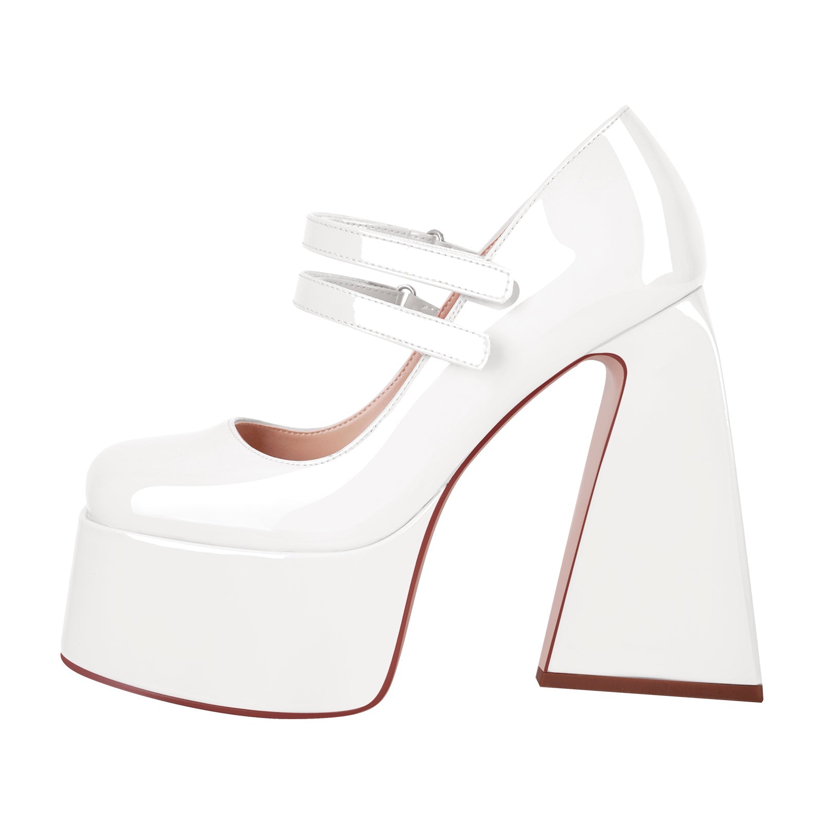 Square Toe Chunky Heel Platform Mary Jane Pumps Sandals