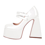 Load image into Gallery viewer, Square Toe Chunky Heel Platform Mary Jane Pumps Sandals
