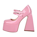 Load image into Gallery viewer, Square Toe Chunky Heel Platform Mary Jane Pumps Sandals
