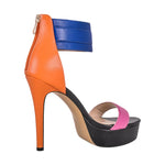 Load image into Gallery viewer, Platform Round Open Toe Stiletto Ankle Strap Sandals
