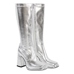 Load image into Gallery viewer, Platform Square Toe Chunky Heel Knee High Boots
