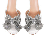 Load image into Gallery viewer, Rhinestone Bow Platform Chunky Heel Mary Jane Pumps
