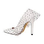 Load image into Gallery viewer, Polka Dots Pointed Toe Lace High Heel Pumps
