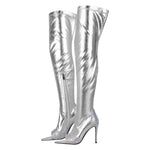 Load image into Gallery viewer, Rhinestone Pointed Toe High Stiletto Over The Knee Boots
