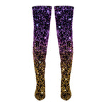 Load image into Gallery viewer, Sequins Gradient Color Pointed Toe Thigh High Stiletto Boots
