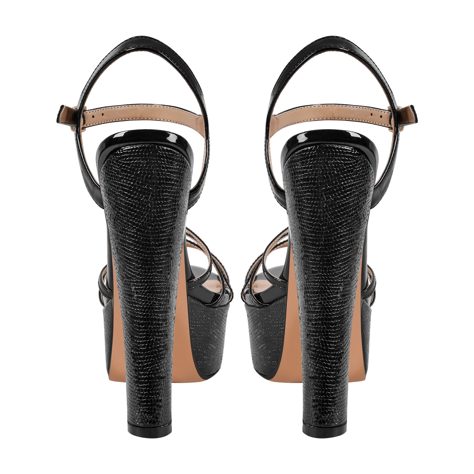 Buckle Strap Platform Chunky High Heels Sandals