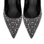 Load image into Gallery viewer, Rhinestone Pointed Toe Slingback High Heel Pumps
