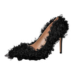 Load image into Gallery viewer, Fluffy Pointed Toe Stiletto High Heel Pumps
