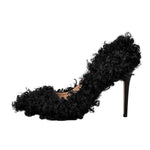 Load image into Gallery viewer, Fluffy Pointed Toe Stiletto High Heel Pumps
