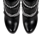 Load image into Gallery viewer, Chain Buckle Strap Platform Stiletto High Heel Boots
