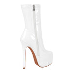 Load image into Gallery viewer, Patent Leather Platform Stiletto High Heel Ankle Boots
