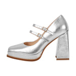 Load image into Gallery viewer, Mary Jane Platform Chunky Heels Pumps
