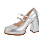 Load image into Gallery viewer, Mary Jane Platform Chunky Heels Pumps
