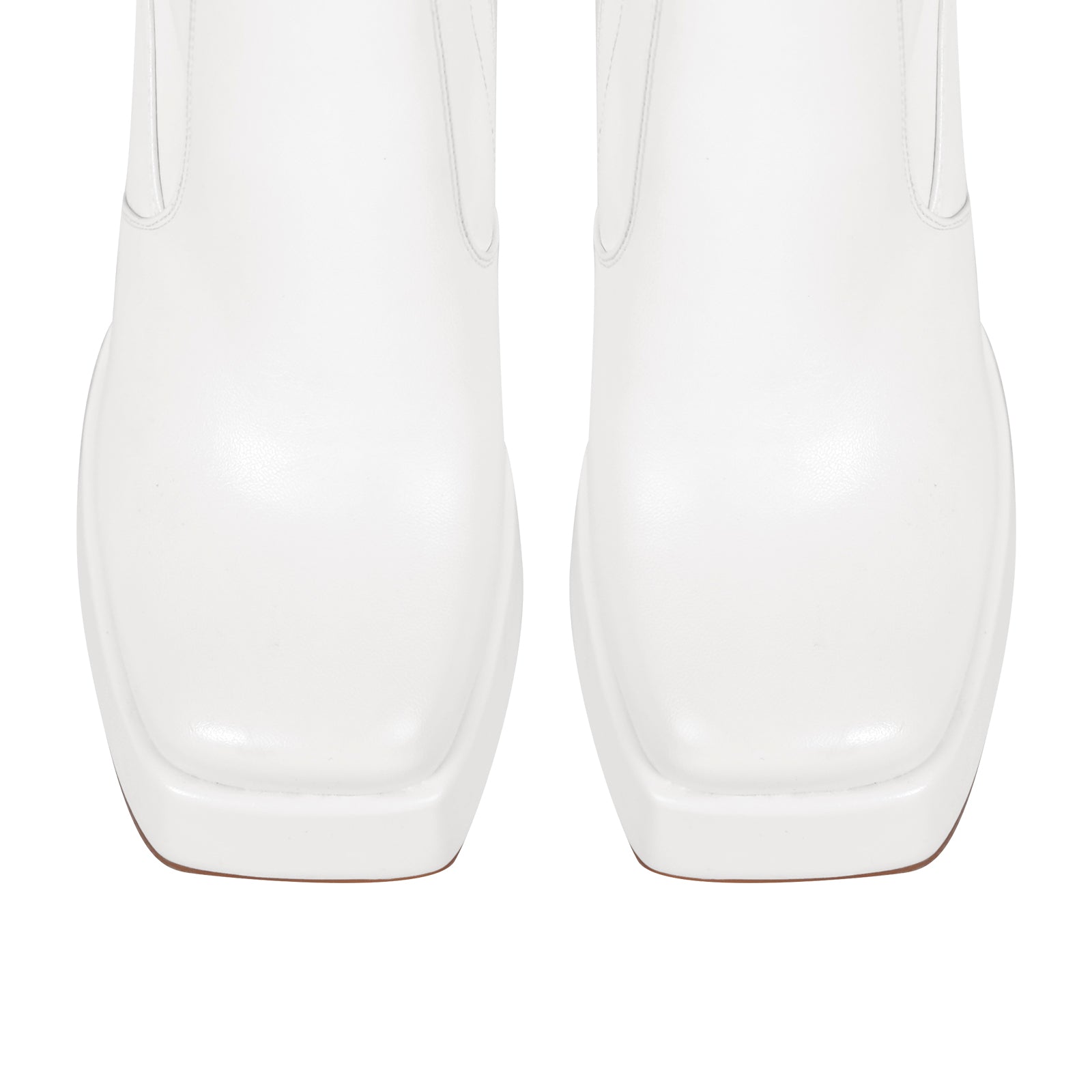 Square Toe Platform Chunky Heel Knee High Boots