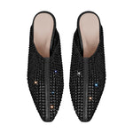 Load image into Gallery viewer, Rhinestone Wooden Chunky Heel Mules
