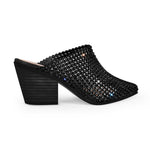 Load image into Gallery viewer, Rhinestone Wooden Chunky Heel Mules
