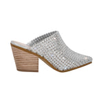 Load image into Gallery viewer, Rhinestone Wooden Chunky Heel Mules
