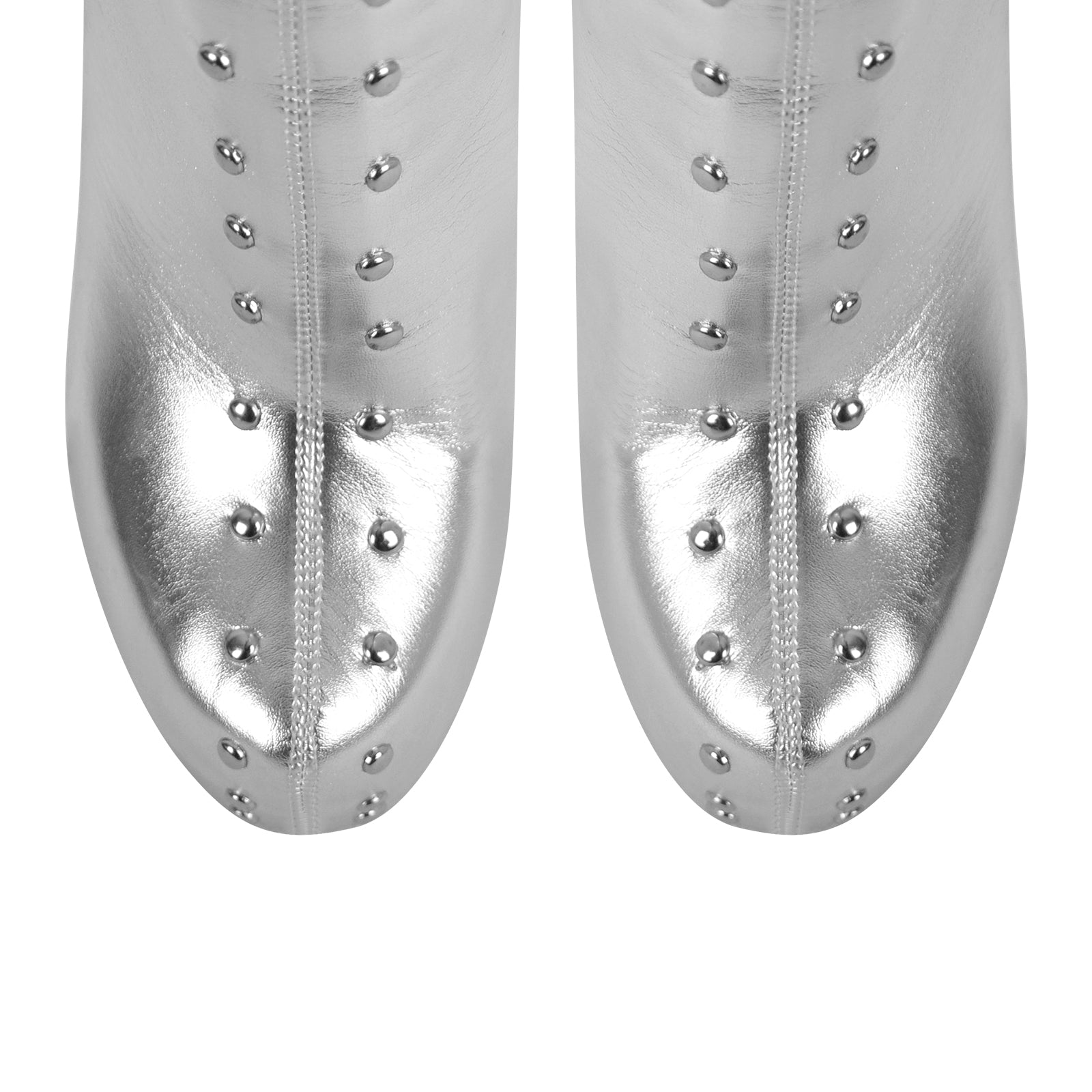 Black Platform Rivets Over The Knee Boots