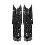 Load image into Gallery viewer, Pointed Toe Stilettos Sequin Fringe Boots
