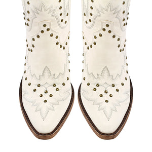 Studded Embroidered Over The Knee Western Boots