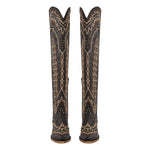 Load image into Gallery viewer, Studded Embroidered Over The Knee Western Boots
