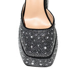 Load image into Gallery viewer, Chunky Heel Platform Rhinestone Ankle Straps Pumps
