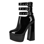 Load image into Gallery viewer, Platform Ankle Straps High Heel Boots
