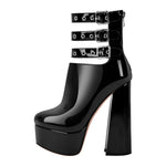 Load image into Gallery viewer, Platform Ankle Straps High Heel Boots
