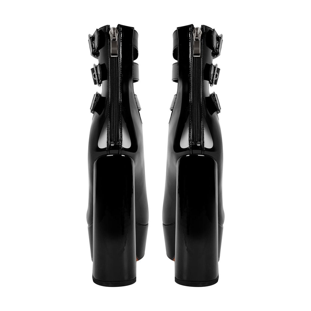 Platform Ankle Straps High Heel Boots