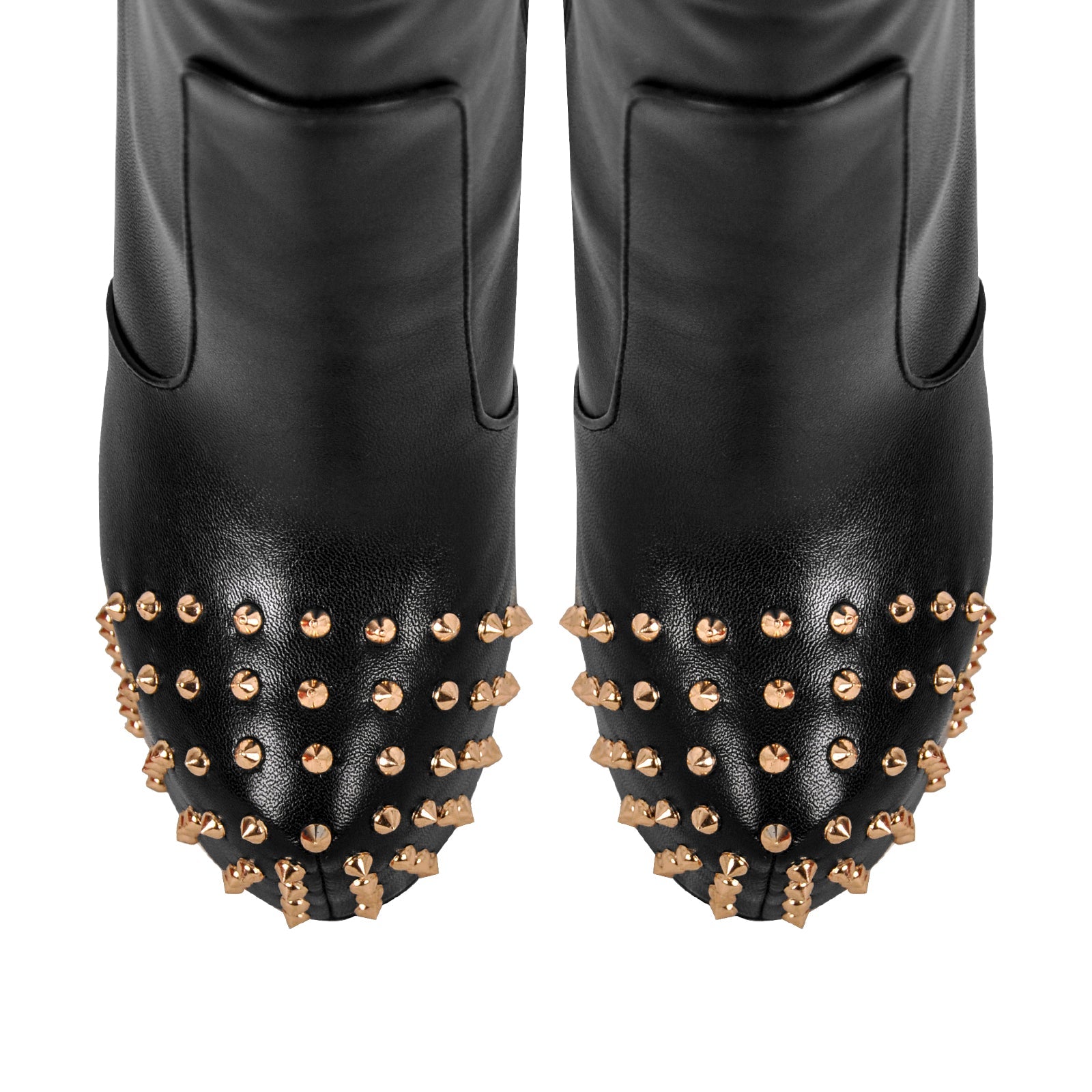 Round Toe Stiletto Rivet Over The Knee Boots